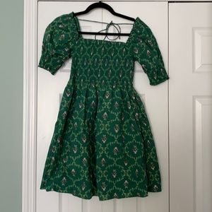 NWT Hill House Athena Nap Dress Emerald Trellis